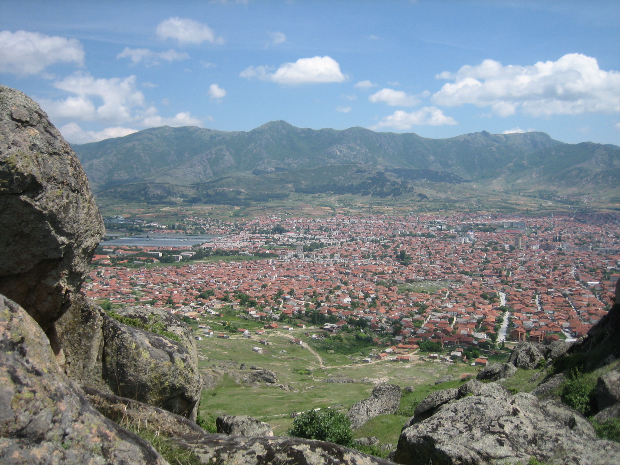 Prilep as seen from Marko's Towers.