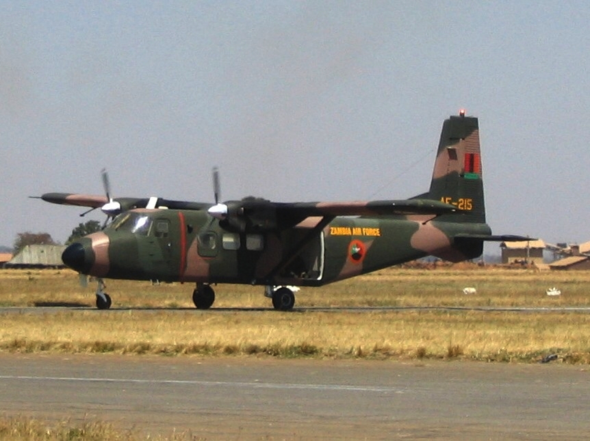A Harbin Y-12 aircraft of the Zambia Air Force, indicative of its air capabilities.