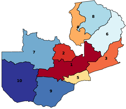 Các đơn vị hành chính cấp tỉnh của Zambia