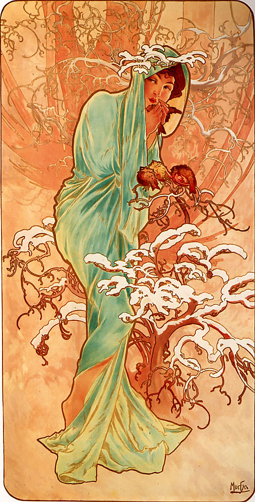Musim Dingin (1896) oleh Alphonse Mucha.