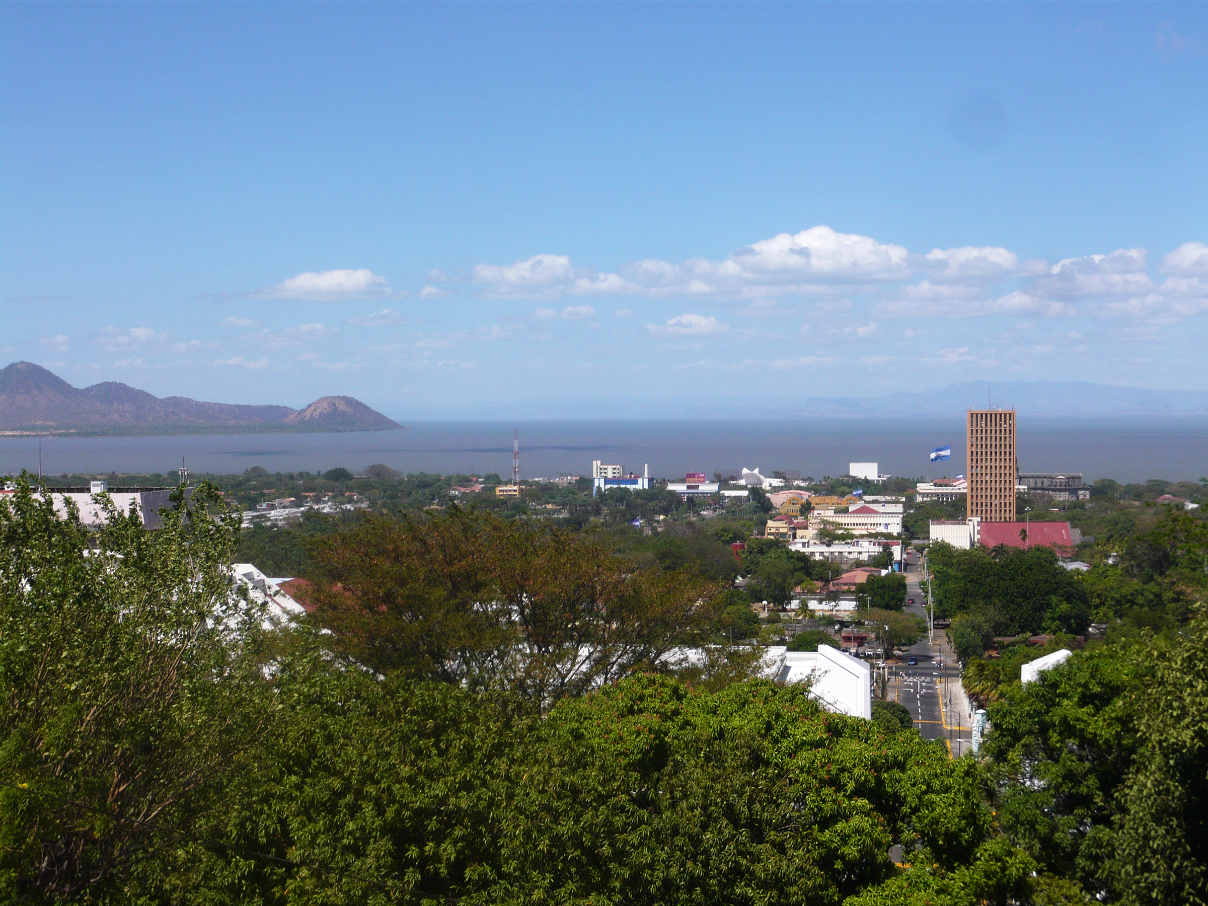 Pemandangan udara Managua.